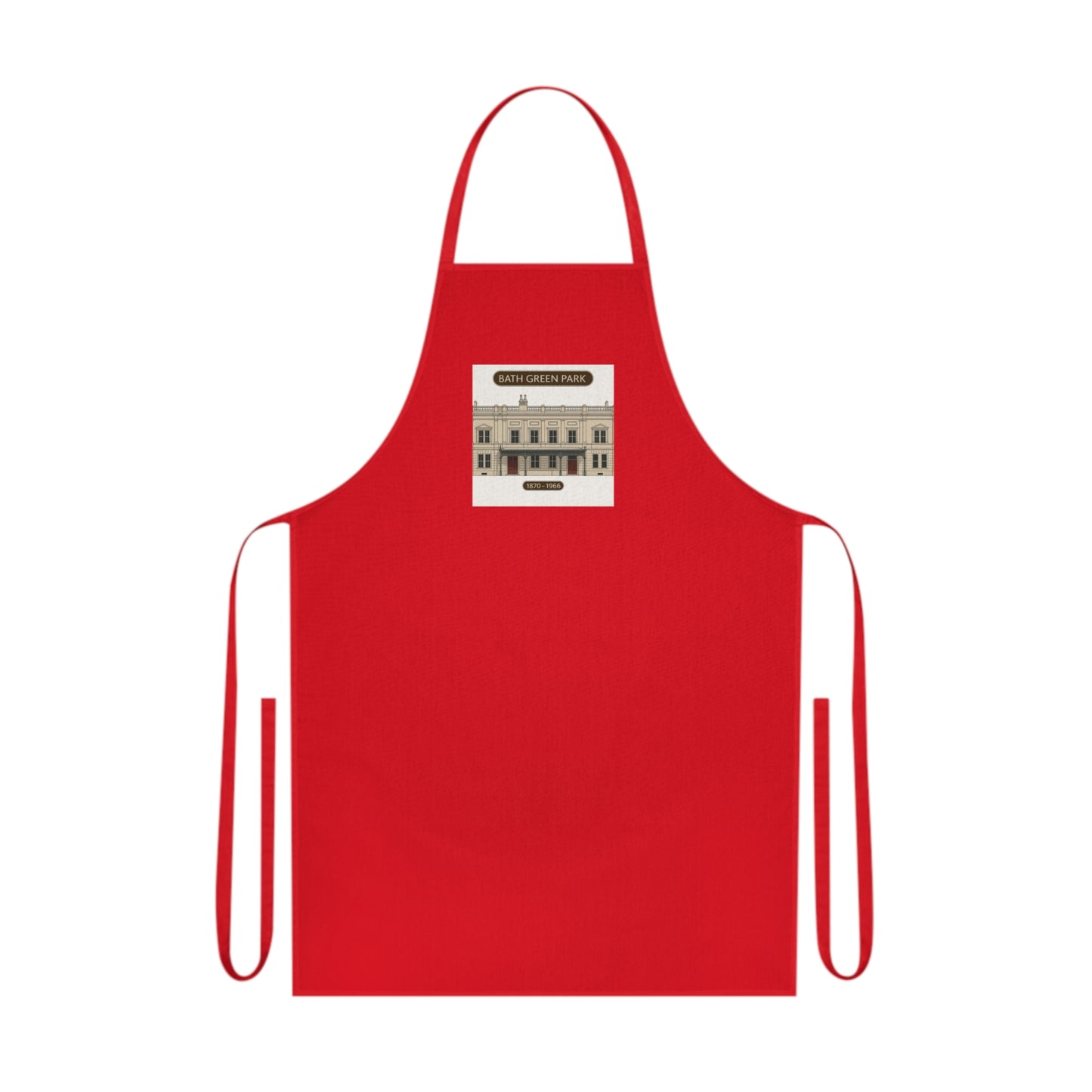 Stylish Kitchen Cotton Apron featuring Bath Green Park Station