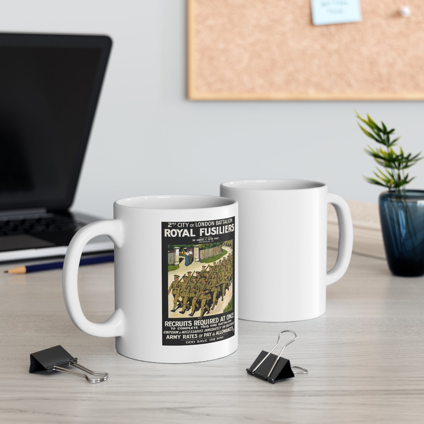 Royal Fusiliers World War I Recruitment Poster Coffee mug | British Army WW1 Military History