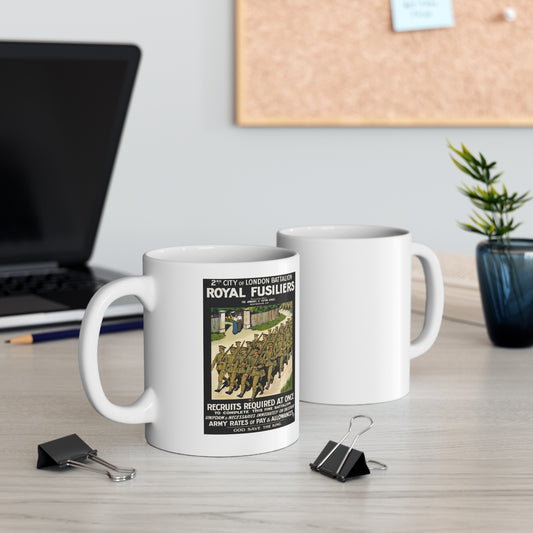 Royal Fusiliers World War I Recruitment Poster Coffee mug | British Army WW1 Military History