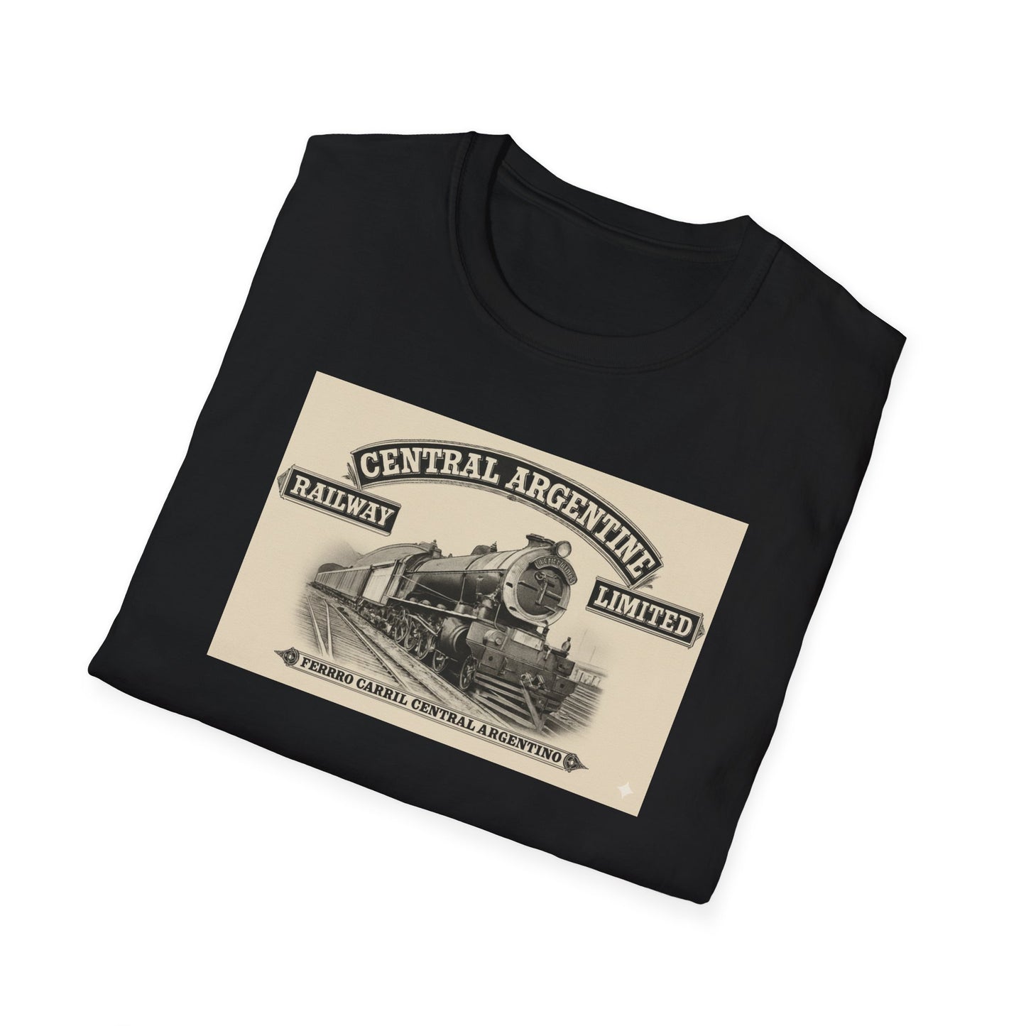Vintage Central Argentina Railway T-Shirt – Retro Steam Train Graphic