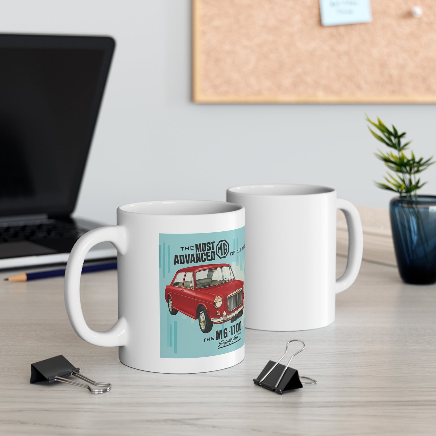 MG 1100 Classic Car Mug — 'The Most Advanced MG of All Time' 11oz