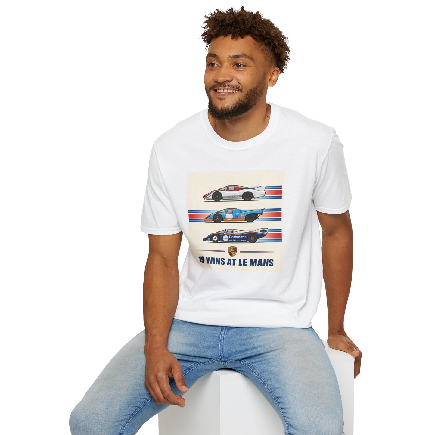 Le Mans Champions Porsche Tee — Three Winning Models 24 Hours Tribute