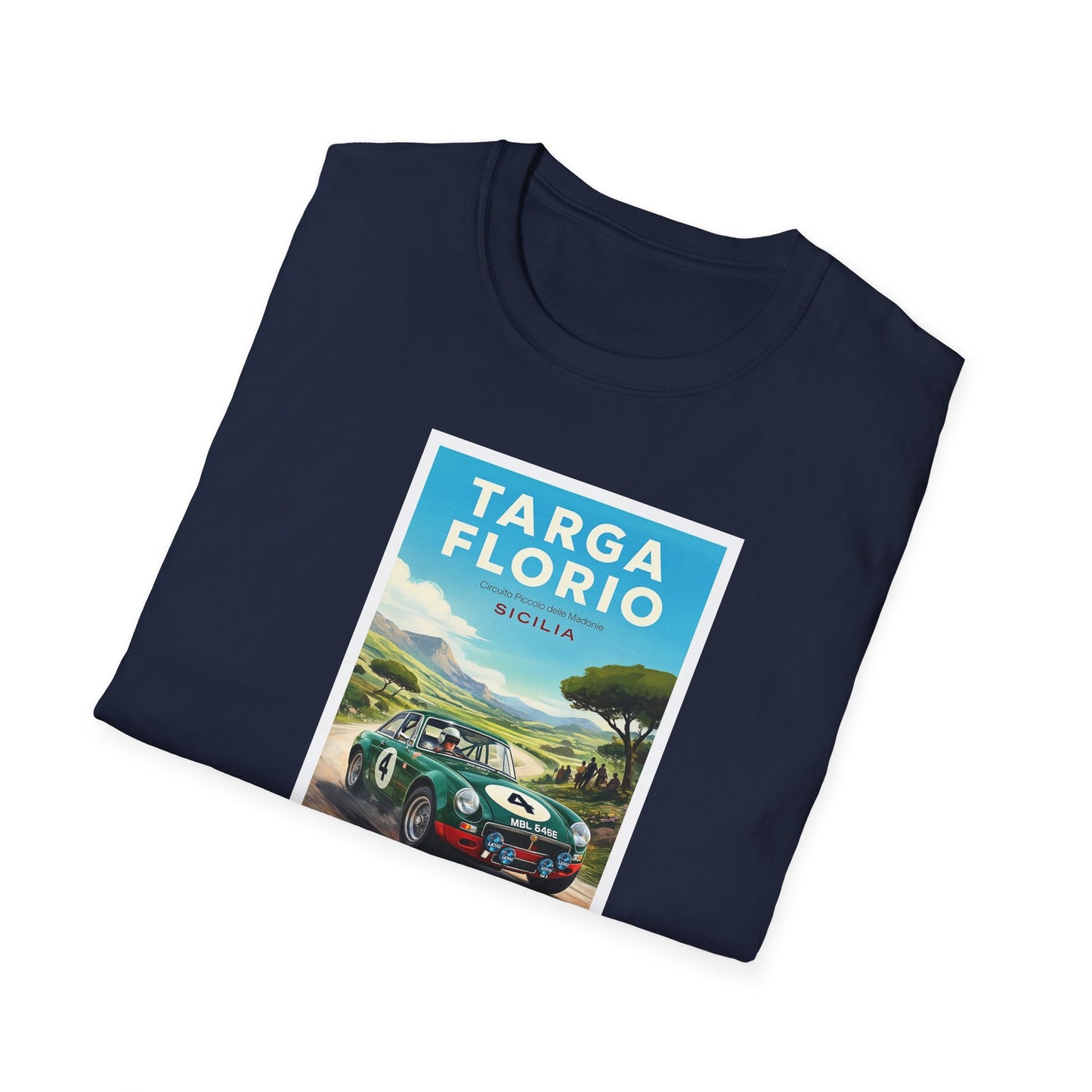 MG Targa Florio 1967 Vintage Race T-Shirt — Classic Sports Car Poster Tee