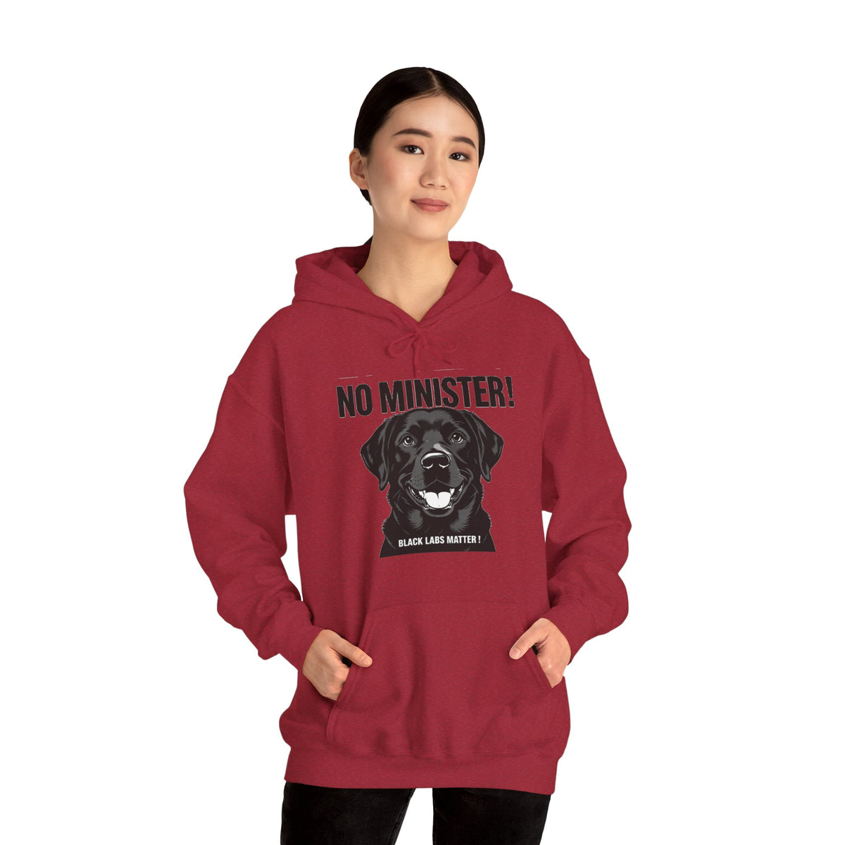 No Minister! Black Labs Matter T-Shirt – Pint, Pub & Labrador Unisex Heavy Blend™ Hooded Sweatshirt