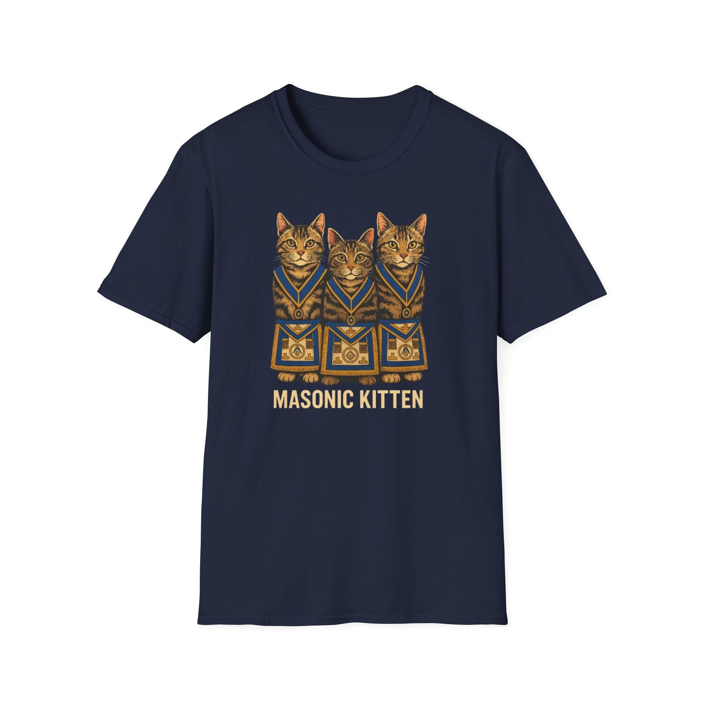 Masonic Kitten T-Shirt — Vintage Freemason Cat Graphic Tee