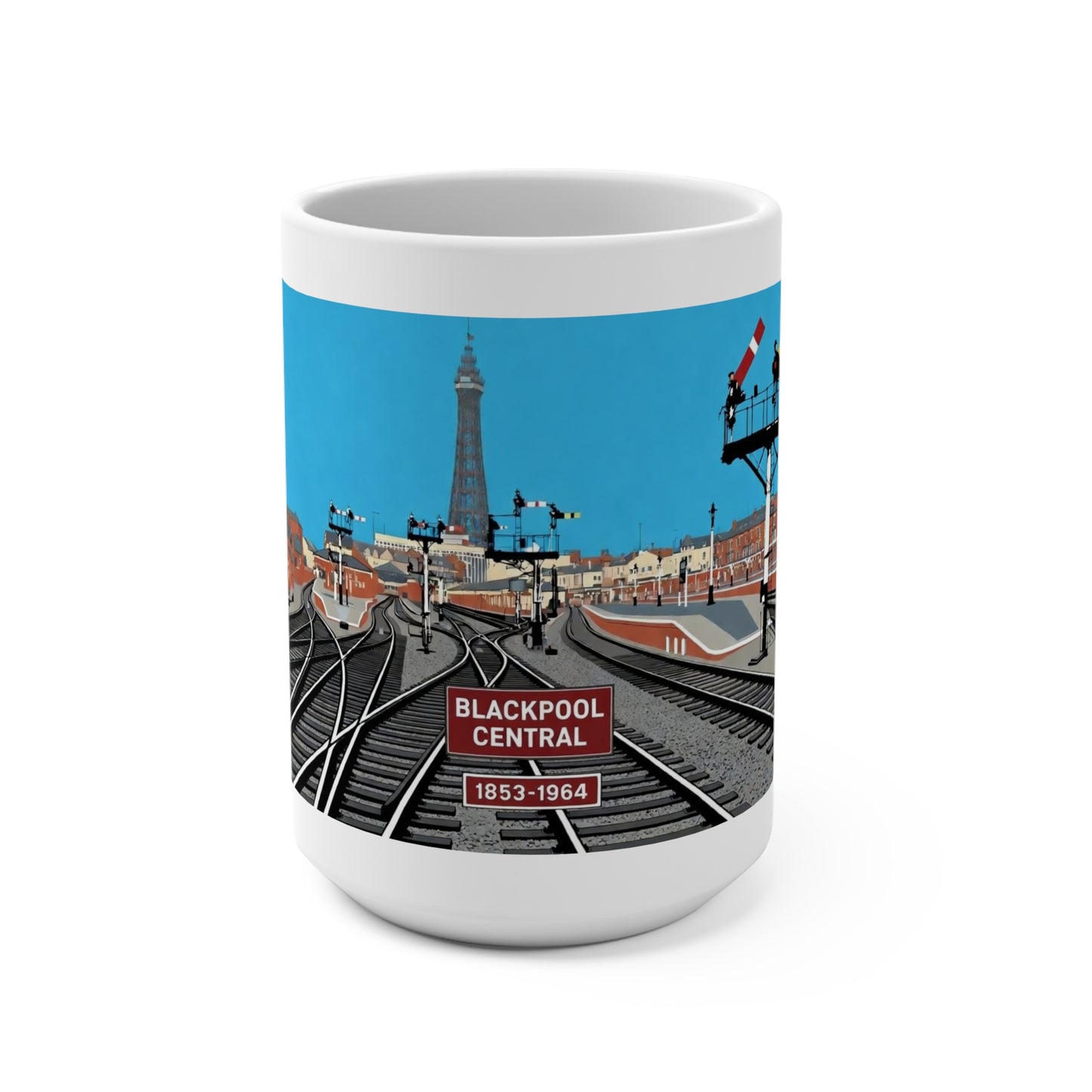 Blackpool Railway Souvenir Mug — LNWR & Beeching Closure 15oz