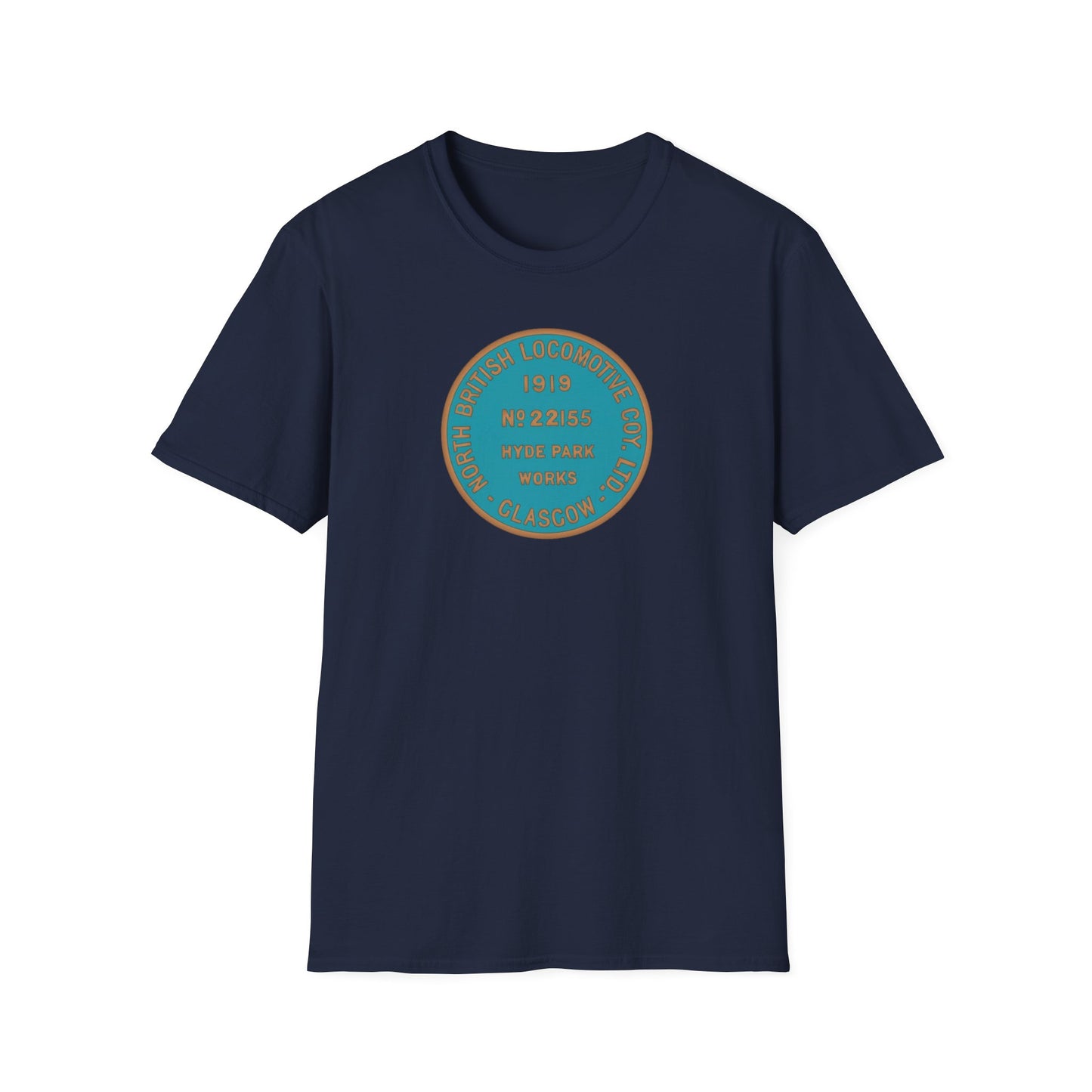North British Locomotive Co. Builder's Plate T shirt — Glasgow Springburn | Scottish Railway Heritage Gift