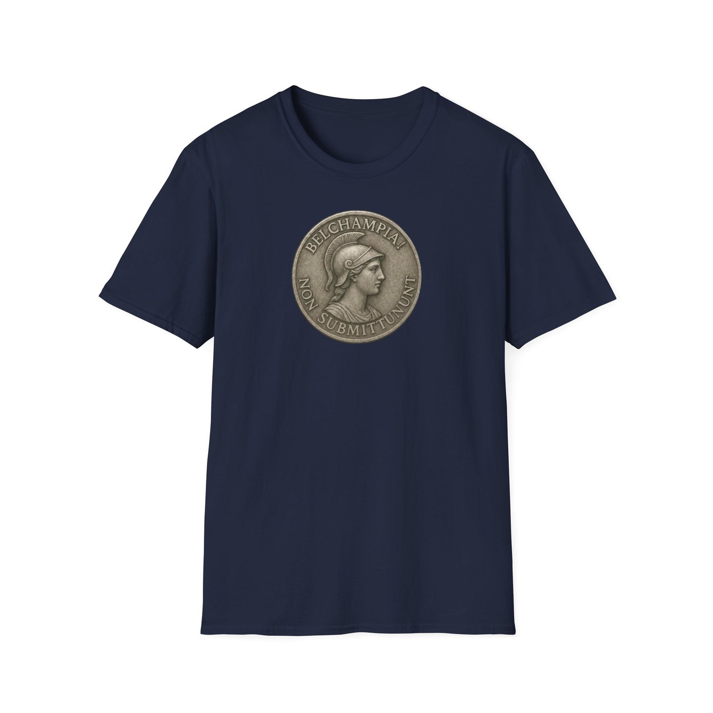Belchampia Goddess Minerva  Unisex T-Shirt of a  Classic Medallion Design