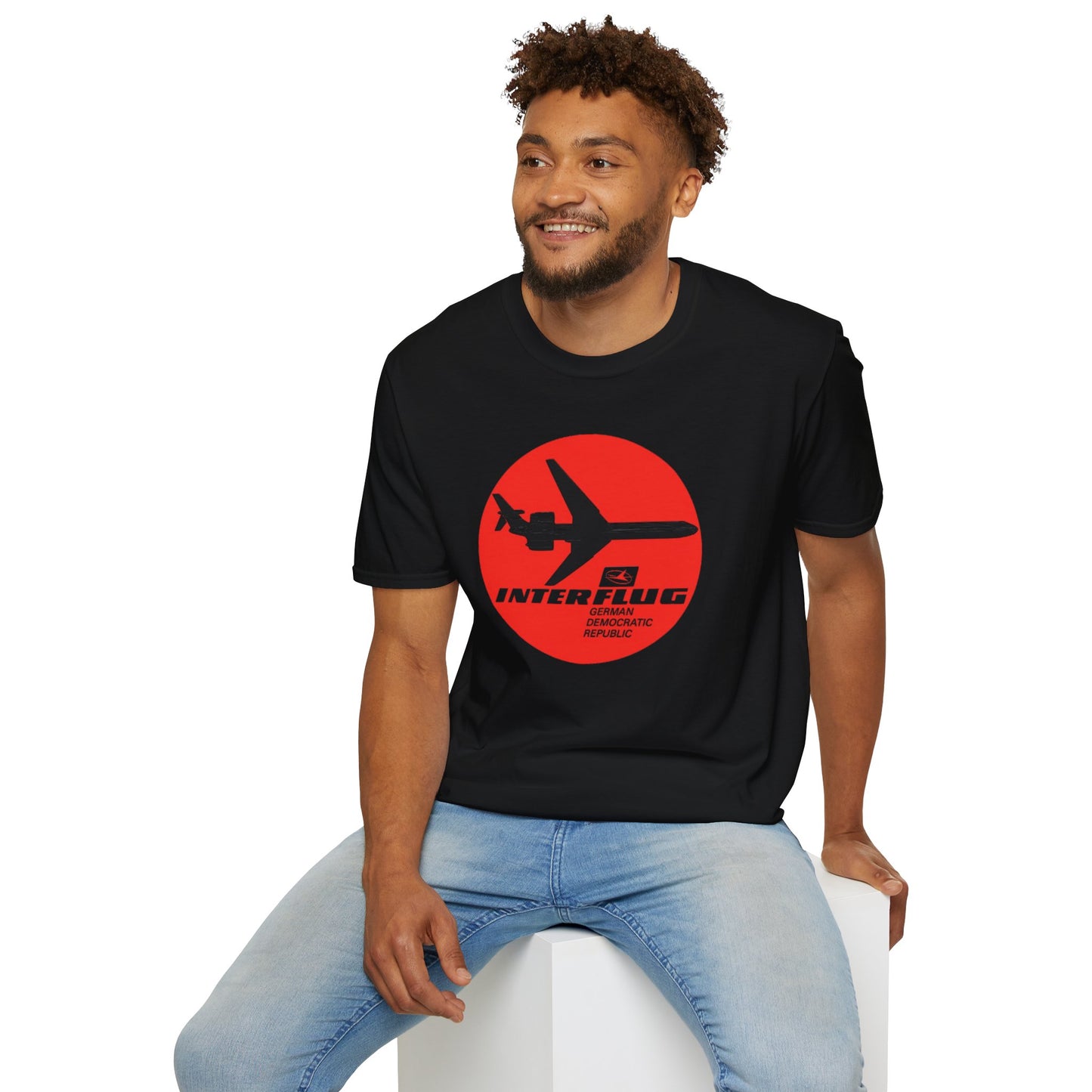 Interflug East German Airline  Retro Plane T-Shirt