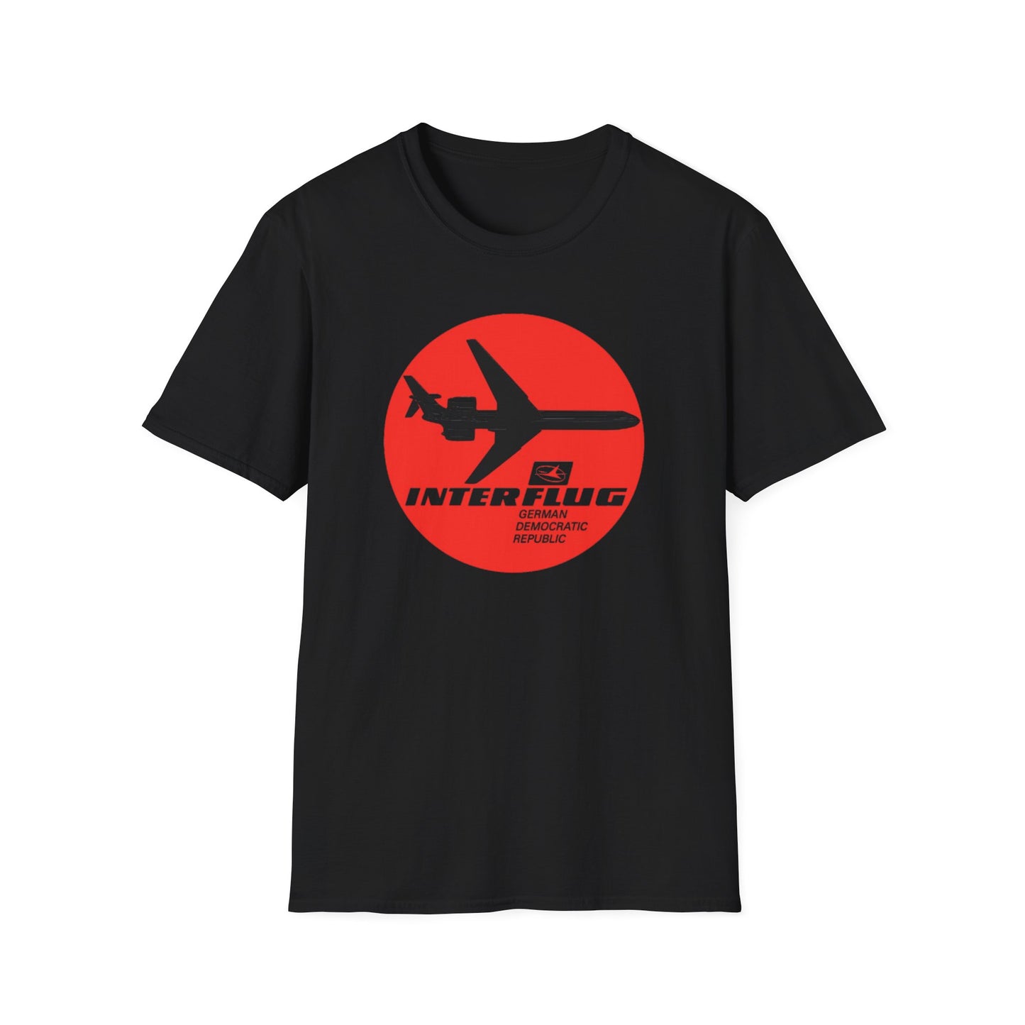 Interflug East German Airline  Retro Plane T-Shirt