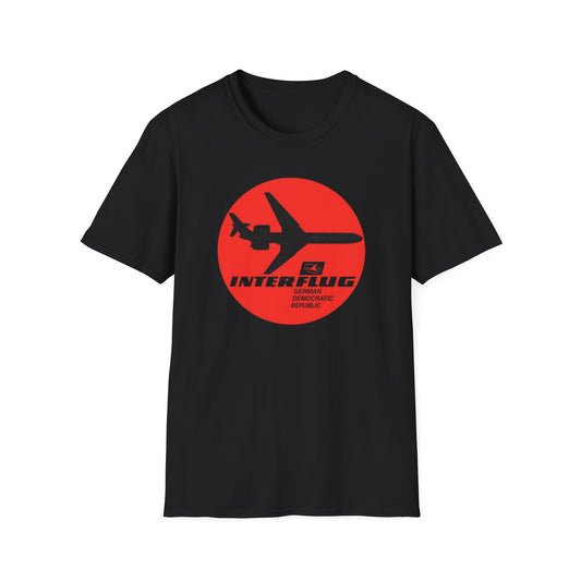 Interflug East German Airline  Retro Plane T-Shirt
