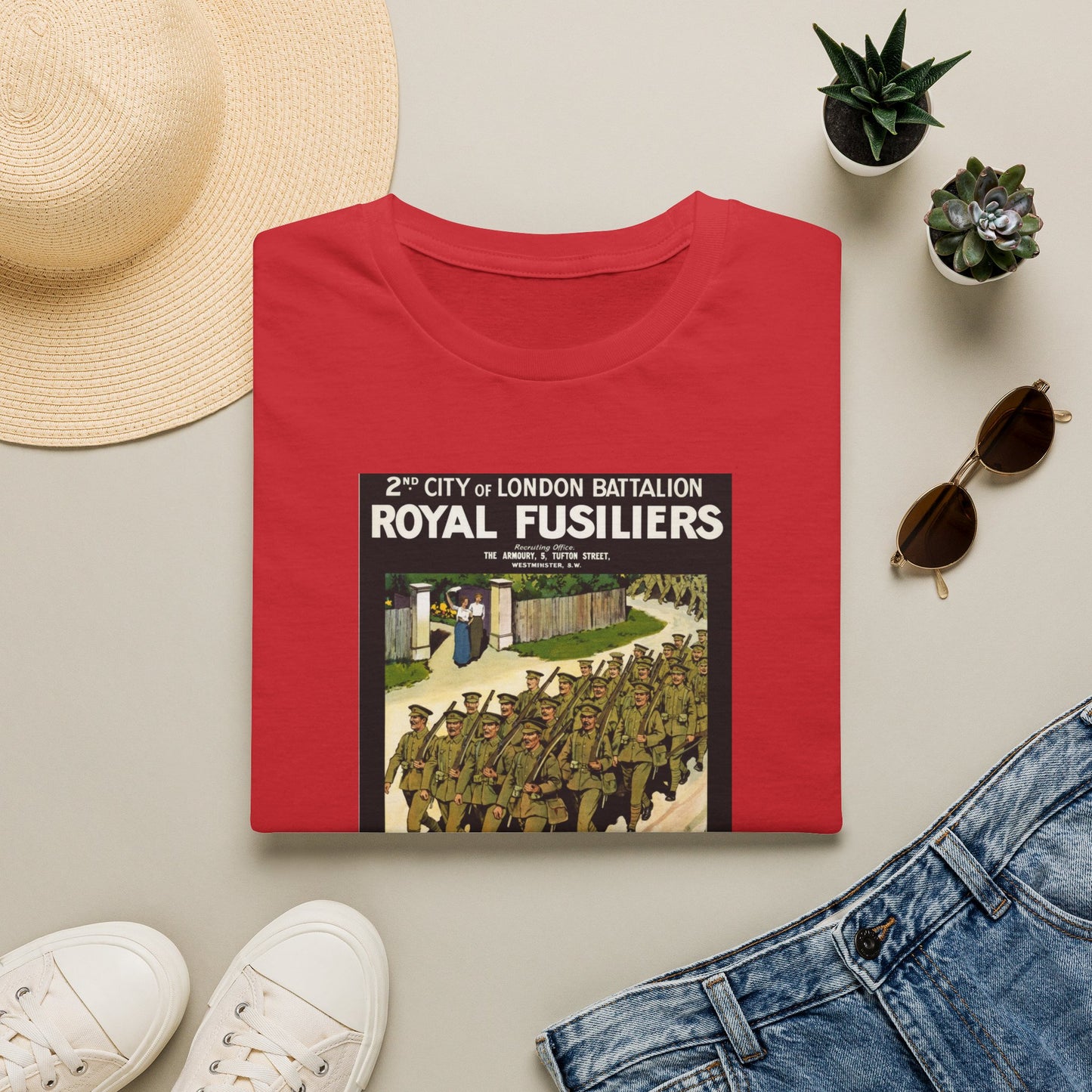 Royal Fusiliers WW1 Recruitment Poster T-Shirt | Vintage British Army Tee