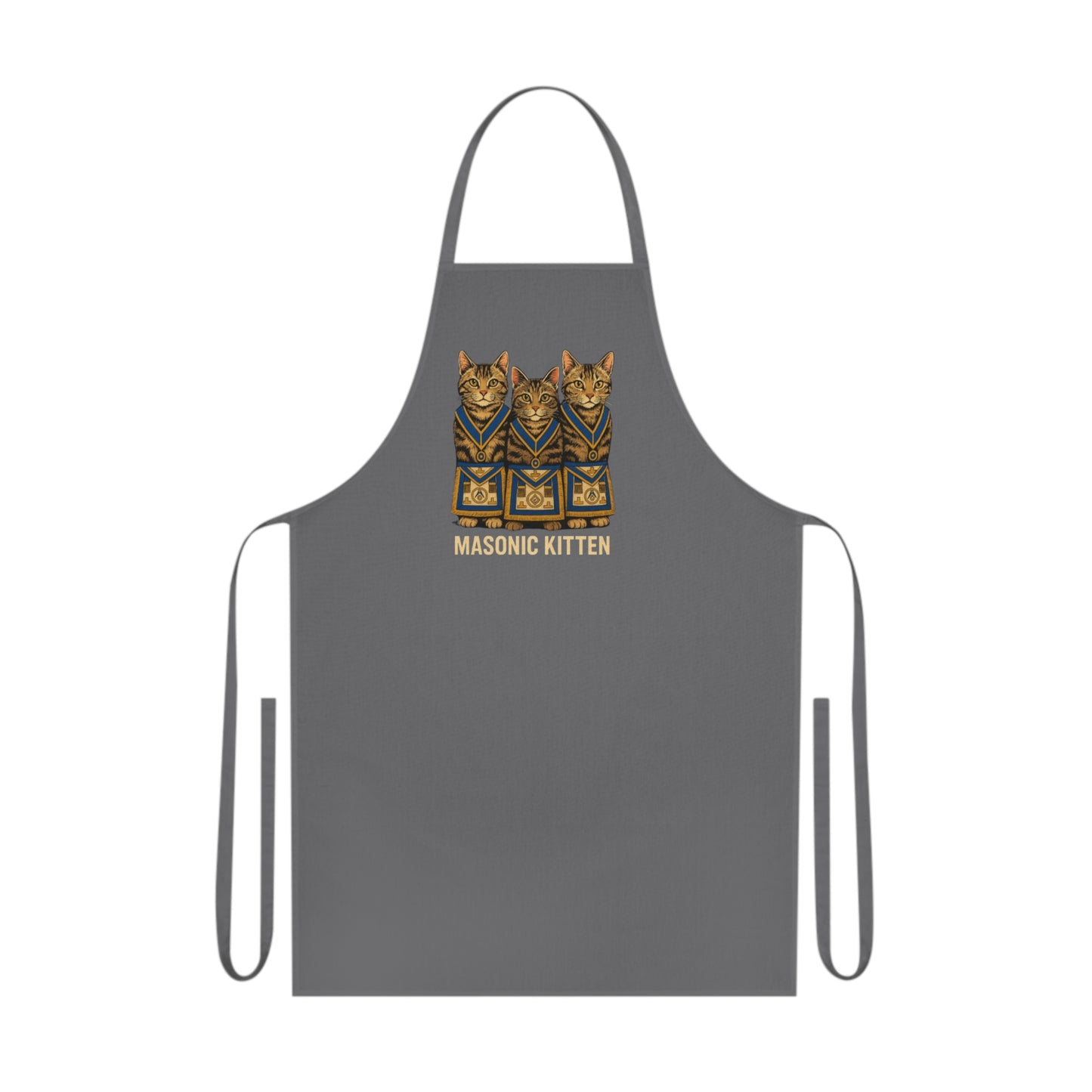 Cotton Apron featuring the Masonic kittens