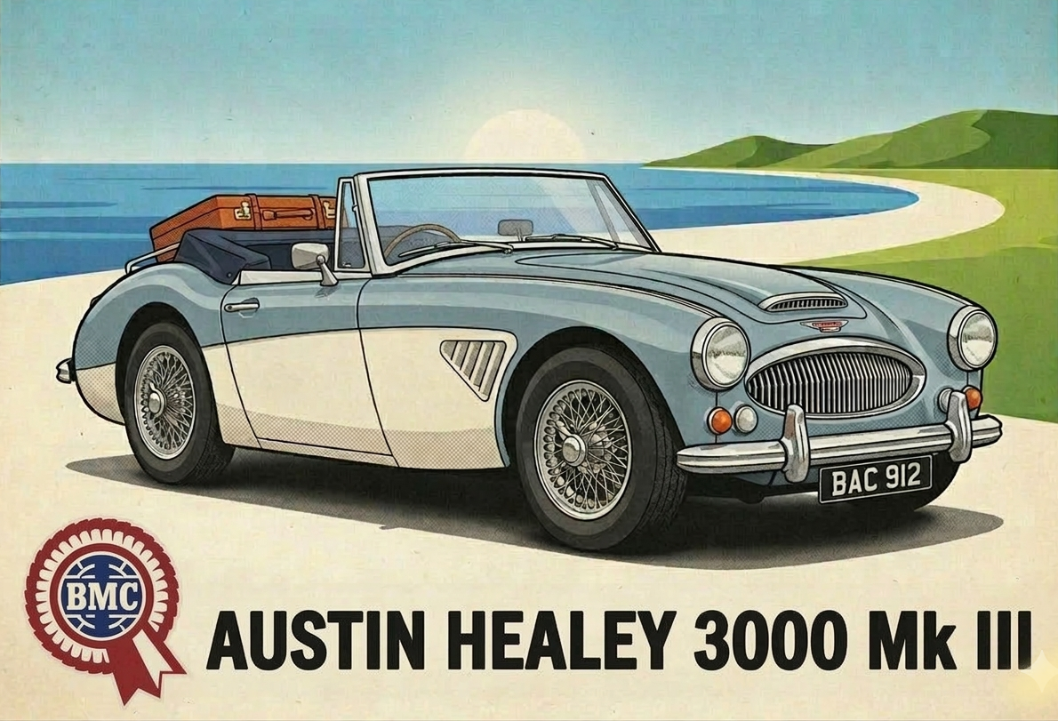 Austin-Healey 3000 Mug — Works Rally Car | Mk III Classic British Sports Car Gift
