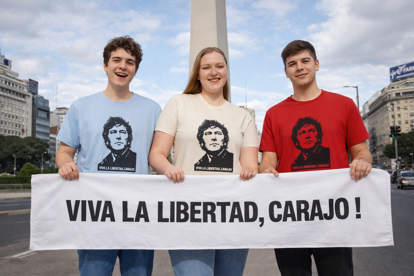T-Shirt —  President Milei of Argentina  Viva La Libertad, Carajo! Graphic Tee