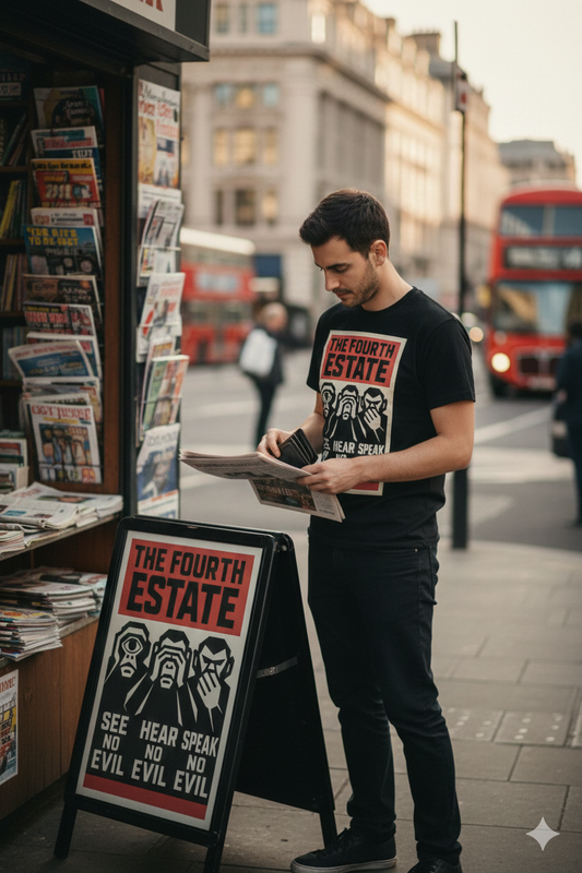The Fourth Estate T-Shirt — See No Evil, Hear No Evil, Speak No Evil | Press Freedom Graphic Tee