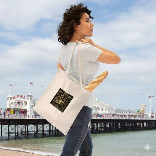 Copy of Brighton Belle Art Deco Tote Bag — Vintage Train Graphic Shopper